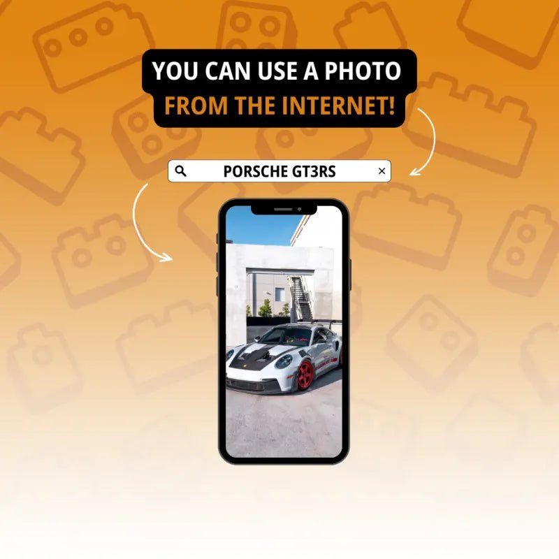 Custom Photo Car Brick Figure Set with Car Model & Personalized License Plate – Unique Birthday & Valentine’s Gift for Car Lovers - DiyGiftly