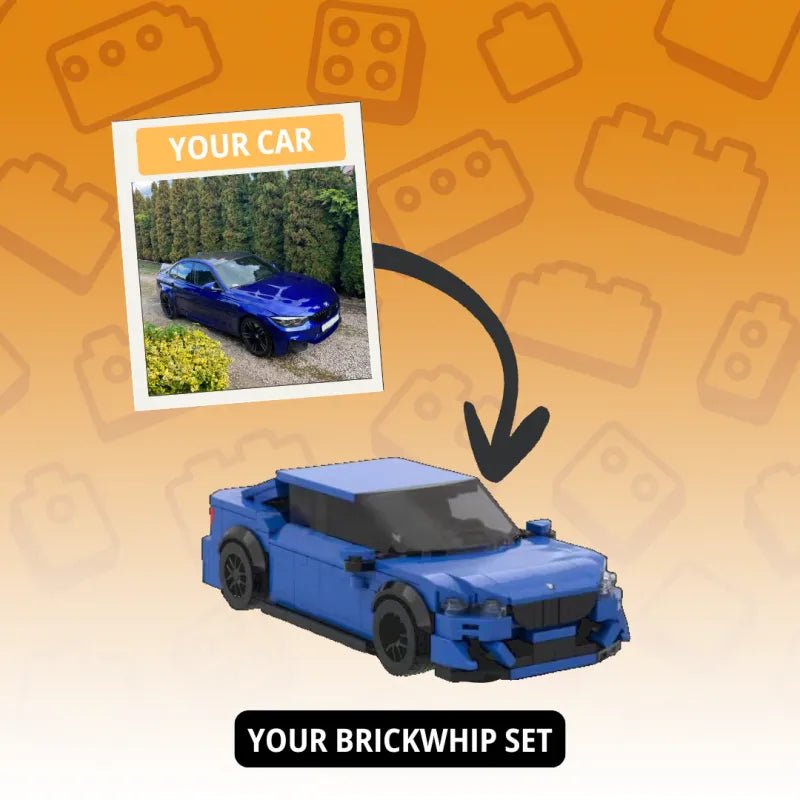 Custom Photo Car Brick Figure Set with Car Model & Personalized License Plate – Unique Birthday & Valentine’s Gift for Car Lovers - DiyGiftly