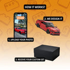Custom Photo Car Brick Figure Set with Car Model & Personalized License Plate – Unique Birthday & Valentine’s Gift for Car Lovers - DiyGiftly