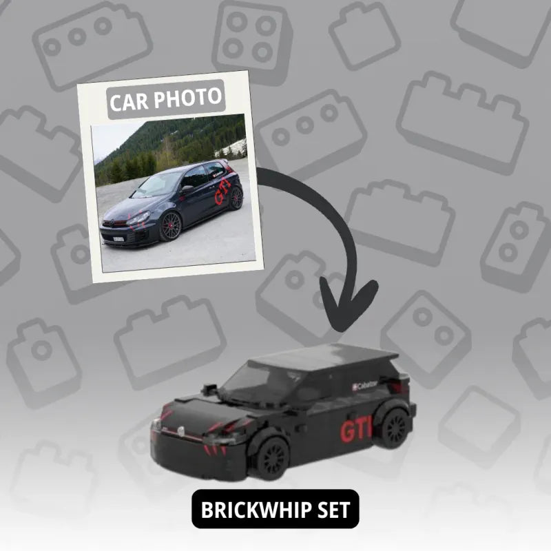 Custom Photo Car Brick Figure Set with Car Model & Personalized License Plate – Unique Birthday & Valentine’s Gift for Car Lovers - DiyGiftly
