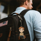 Custom Photo Cartoon Keychain Bag Charm Personalized from Your Photo Unique Keepsake Valentines Gift for Her - DiyGiftly