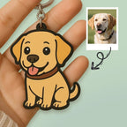 Custom Photo Cartoon Keychain Bag Charm Personalized from Your Photo Unique Keepsake Valentines Gift for Her - DiyGiftly