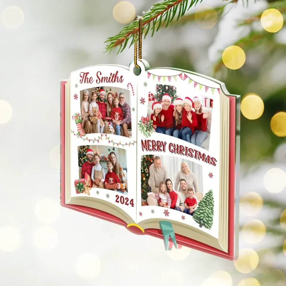 Custom Photo Christmas Family Memories - Personalized Custom Shaped Acrylic Ornament 715633 - DiyGiftly