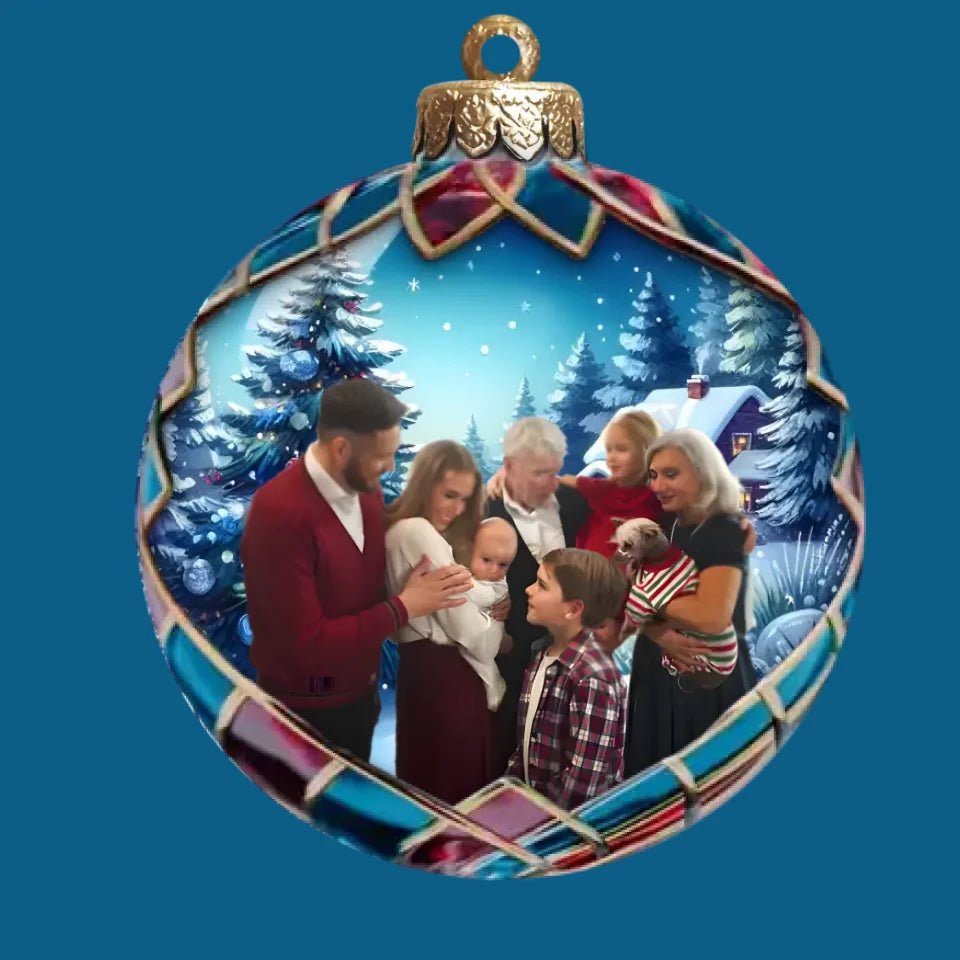 Custom Photo Christmas Good Cheer Is Found With Family - Family Personalized Custom Ornament - Wood, Acrylic Custom Shaped - Christmas Gift For Family Members 677891 - DiyGiftly