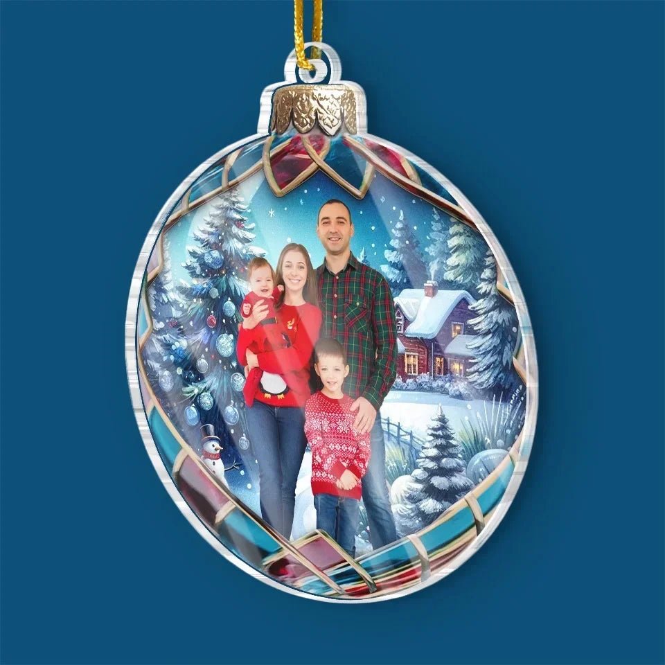 Custom Photo Christmas Good Cheer Is Found With Family - Family Personalized Custom Ornament - Wood, Acrylic Custom Shaped - Christmas Gift For Family Members 677891 - DiyGiftly
