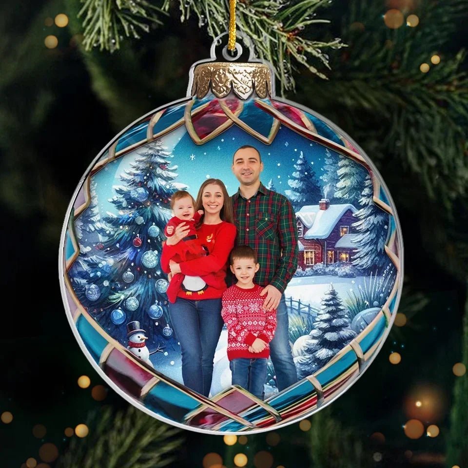 Custom Photo Christmas Good Cheer Is Found With Family - Family Personalized Custom Ornament - Wood, Acrylic Custom Shaped - Christmas Gift For Family Members 677891 - DiyGiftly