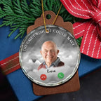 Custom Photo Christmas The Call I Wish I Could Make - Personalized Circle Glass Ornament 687480 - DiyGiftly