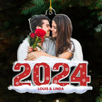 Custom Photo Couple 2024 - Personalized Custom Acrylic Ornament 719495 - DiyGiftly