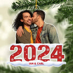 Custom Photo Couple 2024 - Personalized Custom Acrylic Ornament 719495 - DiyGiftly