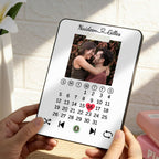 Custom Photo & Date Calendar Music Plaque Personalized Names Music Plaque Can Play Songs Gift for Lover Valentines GIft - DiyGiftly