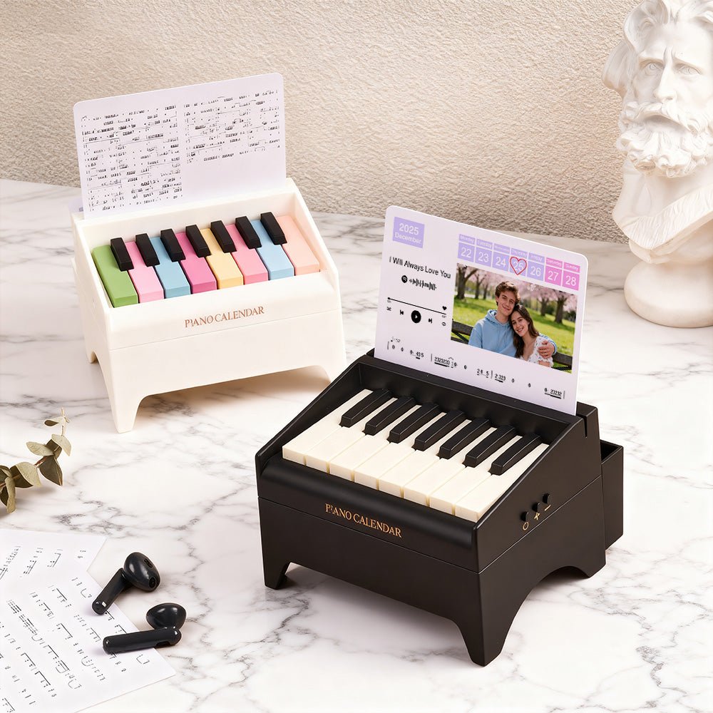 Custom Photo & Date Personalized Playable Piano Bluetooth Speaker – Birthday & Christmas Gift for Piano Lovers - DiyGiftly