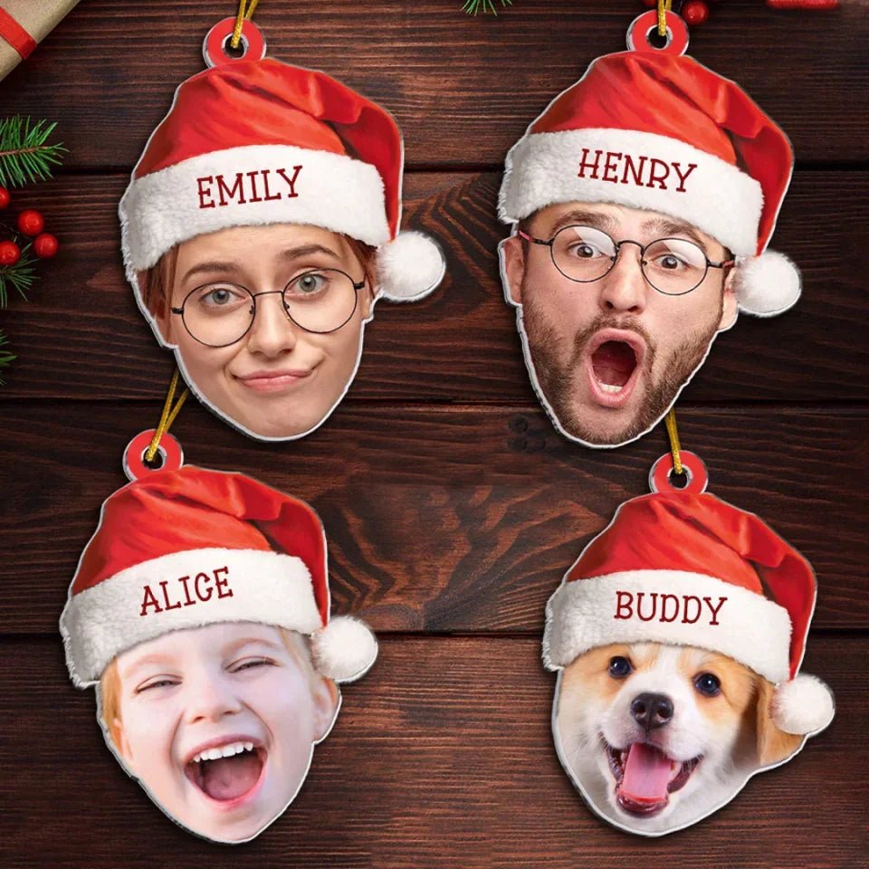 Custom Photo Dear Santa Stop Judging Me - Family Personalized Custom Ornament - Acrylic Custom Shaped - Christmas Gift For Family Members 681137 - DiyGiftly