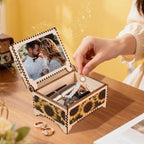 Custom Photo Digital Music Box Any song Tune or Voice Personalized Wooden Music Box with Text Anniversary Gift Valentines Gift - DiyGiftly