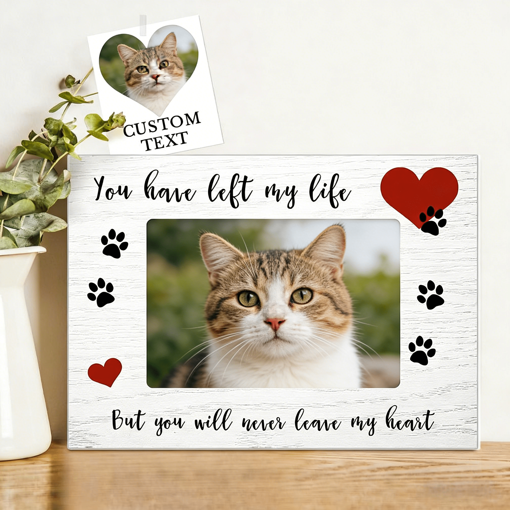 Photo Frame Personalized Cat Photo Handmade Display Keepsake