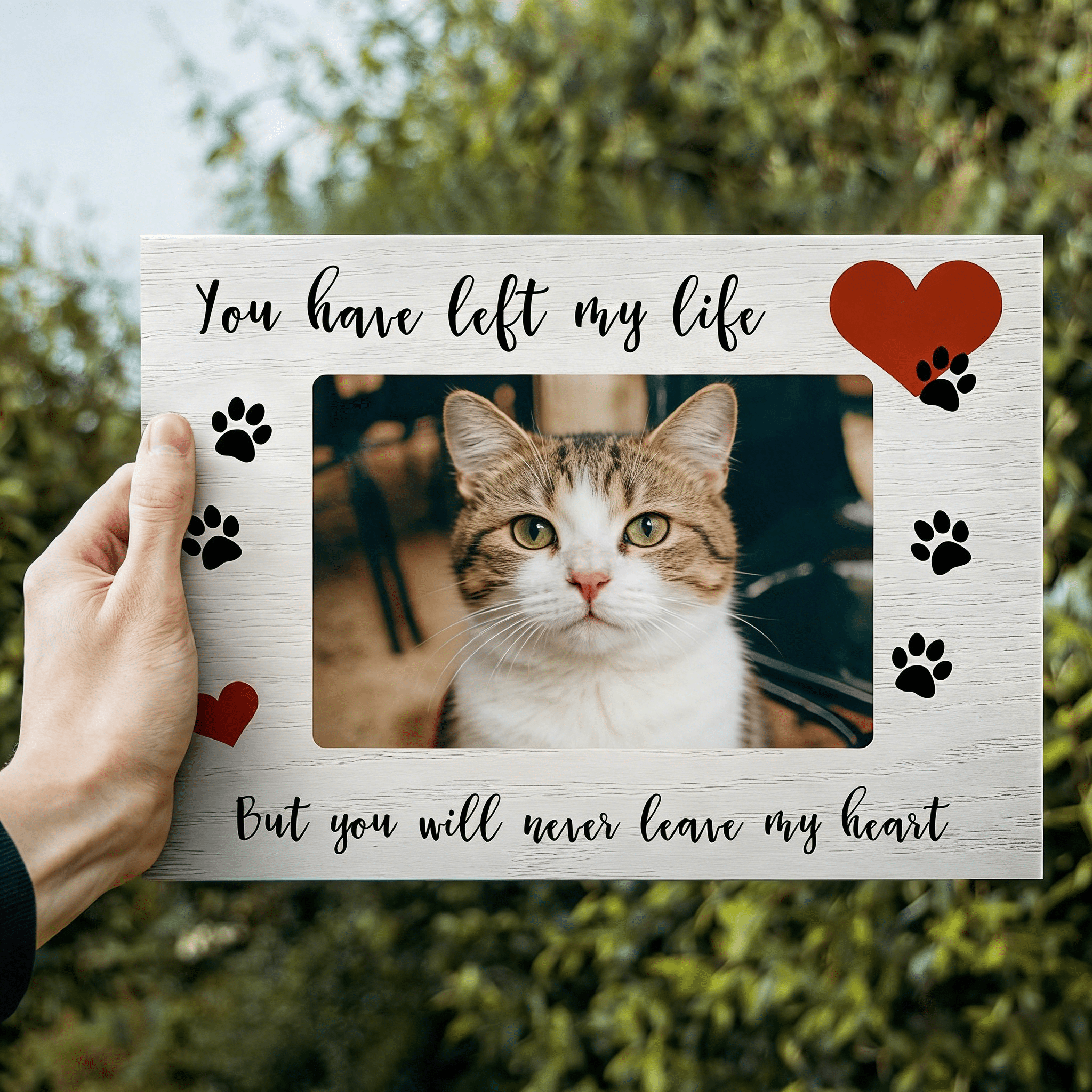 Personalized Cat Photo Photo Frame Cat Memorial Gifts for Shelf or Desk Display