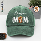 Custom Photo Dog Cat Baseball Cap – Vintage Washed Denim Hat for Dog Mom & Cat Mom, Personalized Pet Lover Gift 35411200 - DiyGiftly