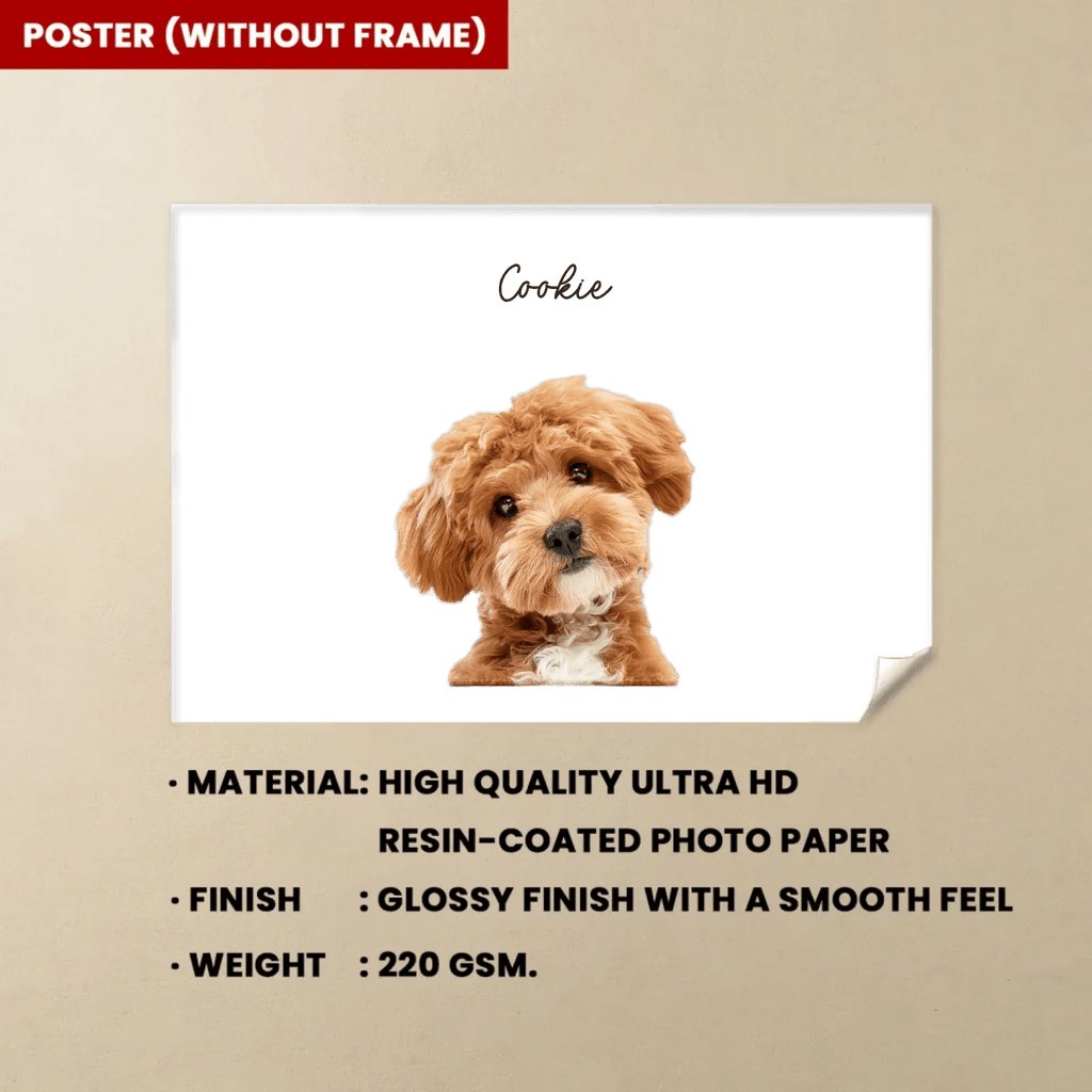 Custom Photo Dog Cat Watercolor Wildflowers - Personalized Poster/Wrapped Canvas 720615 - 720630 - DiyGiftly