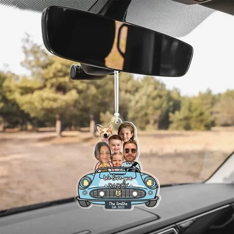 photo drive safe daddy ornament for car personalized birthday gift ornament for dad personalized gift photo