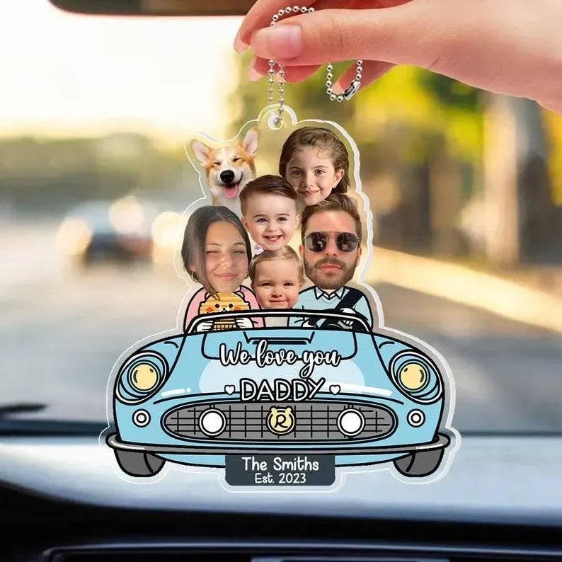 photo drive safe daddy ornament for car personalized birthday gift ornament for dad personalized gift
