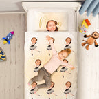 Custom Photo Engraved Quilt Cover Text Pillowcase Dancer Pattern Children's Gift Cover Only (Insert Not Included) - DiyGiftly