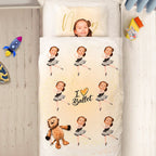 Custom Photo Engraved Quilt Cover Text Pillowcase Dancer Pattern Children's Gift Cover Only (Insert Not Included) - DiyGiftly