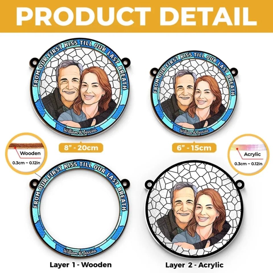 Custom Photo Every Day With You Is The Best Day Of My Life - Couple Personalized Window Hanging Suncatcher - Gift For Husband Wife, Anniversary 665430 - DiyGiftly