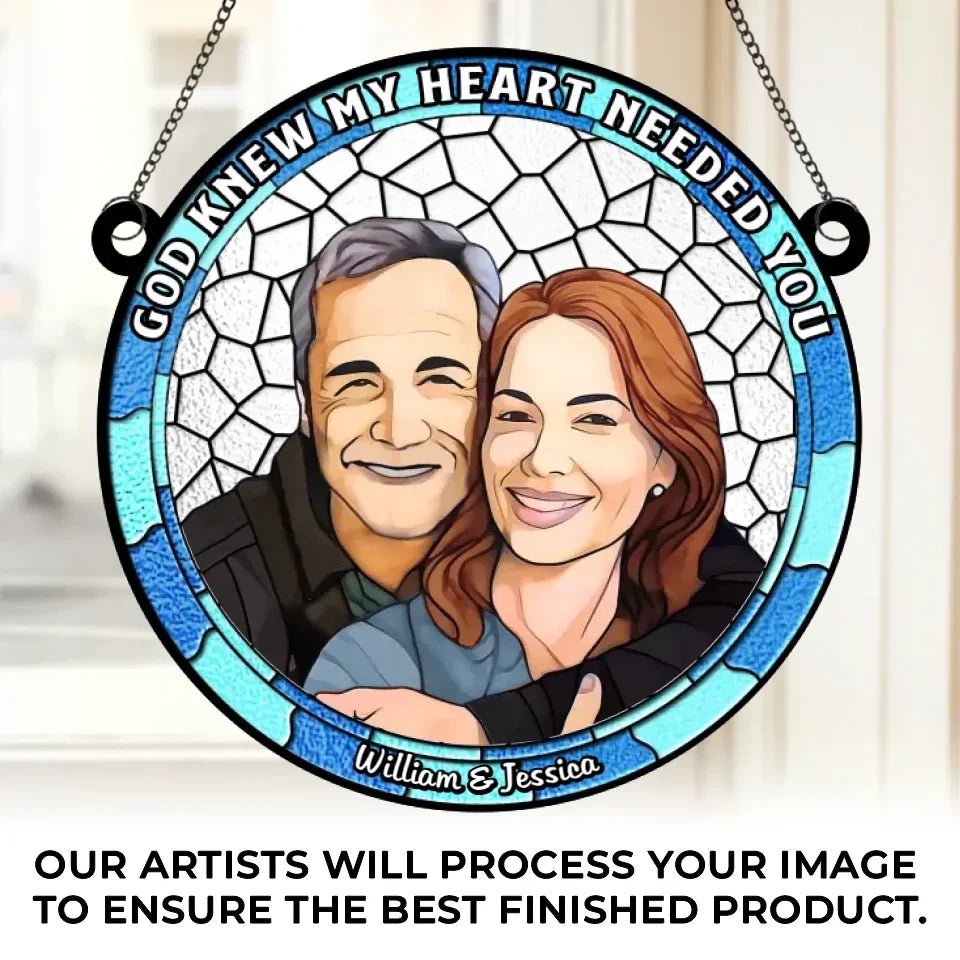 Custom Photo Every Day With You Is The Best Day Of My Life - Couple Personalized Window Hanging Suncatcher - Gift For Husband Wife, Anniversary 665430 - DiyGiftly