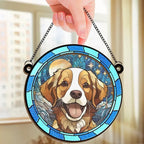 personalized photo loss of dog gift suncatcher ornament window hanging keepsake main view