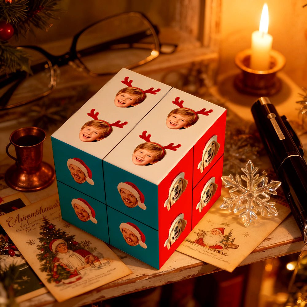 Custom Photo Face Cube Personalized Magic Puzzle Christmas Gift - DiyGiftly