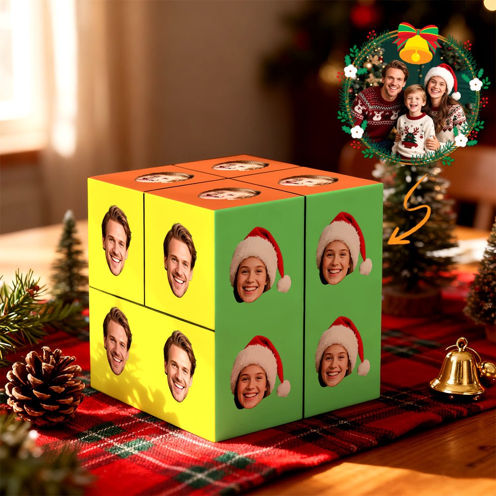 Custom Photo Face Cube Personalized Magic Puzzle Christmas Gift - DiyGiftly