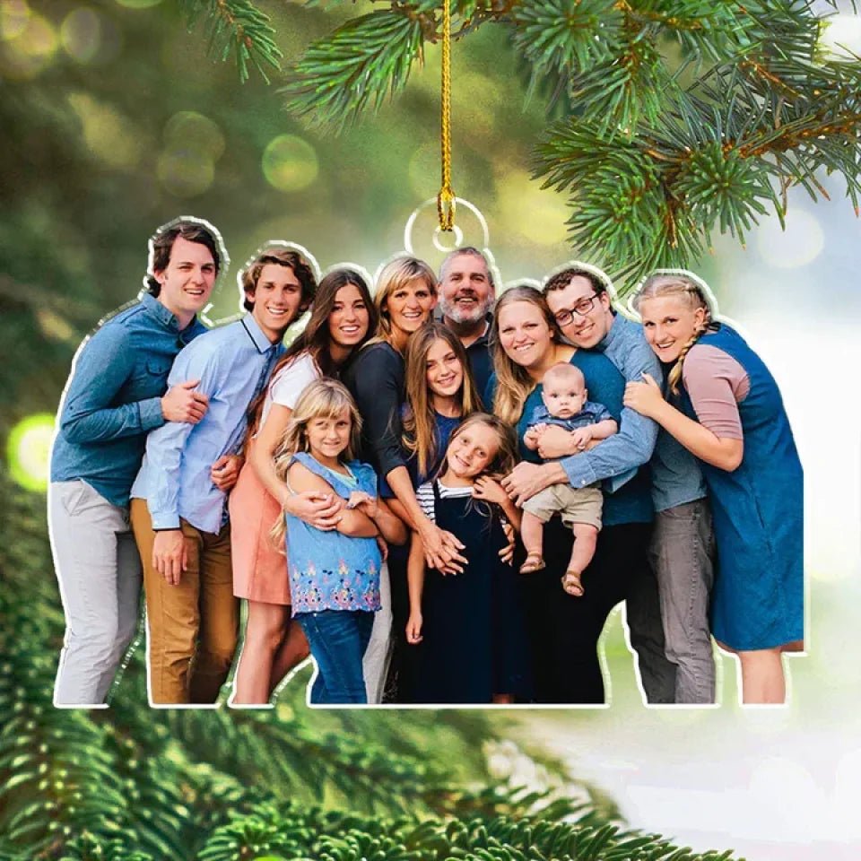 Custom Photo Family Christmas - Personalized Custom Acrylic Ornament 693075 - DiyGiftly