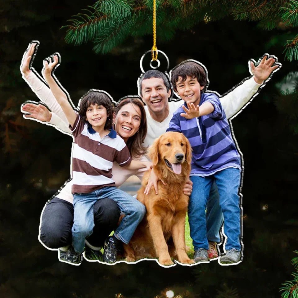 Custom Photo Family Christmas - Personalized Custom Acrylic Ornament 693075 - DiyGiftly