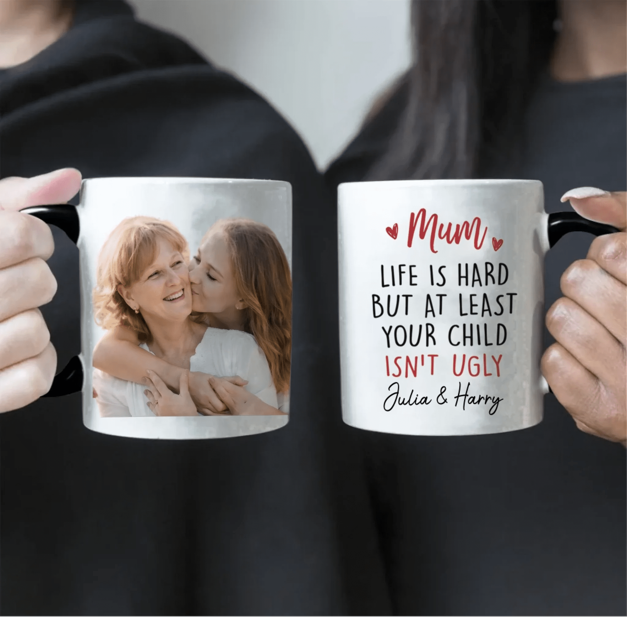 Custom Photo Family Mug - Treasured Moments Forever Linked - Personalized Mother's Day Gift for Mom 1121138 - DiyGiftly