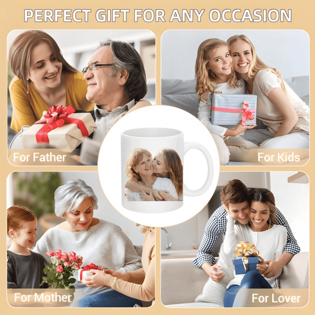 Custom Photo Family Mug - Treasured Moments Forever Linked - Personalized Mother's Day Gift for Mom 1121138 - DiyGiftly