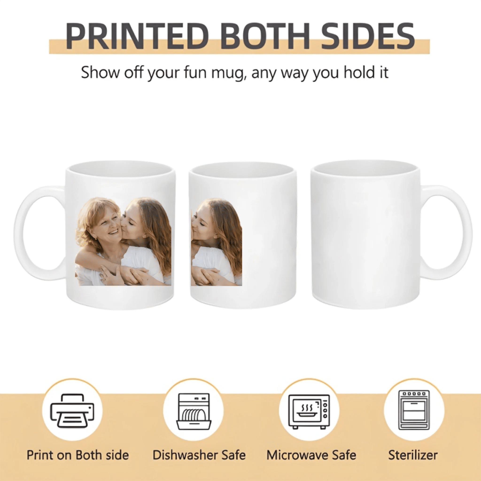 Custom Photo Family Mug - Treasured Moments Forever Linked - Personalized Mother's Day Gift for Mom 1121138 - DiyGiftly