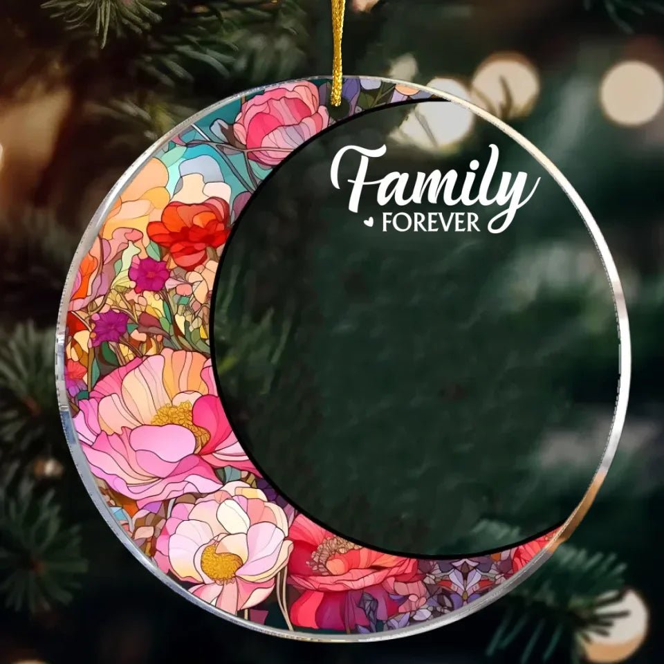Custom Photo Family - Stained Glass - Personalized Acrylic Photo Ornament 685822 - DiyGiftly
