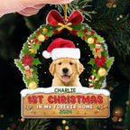 Custom Photo First Christmas In My Forever Home - Dog & Cat Personalized Custom Ornament - Acrylic Custom Shaped - Christmas Gift For Pet Owners, Pet Lovers 671536 - DiyGiftly