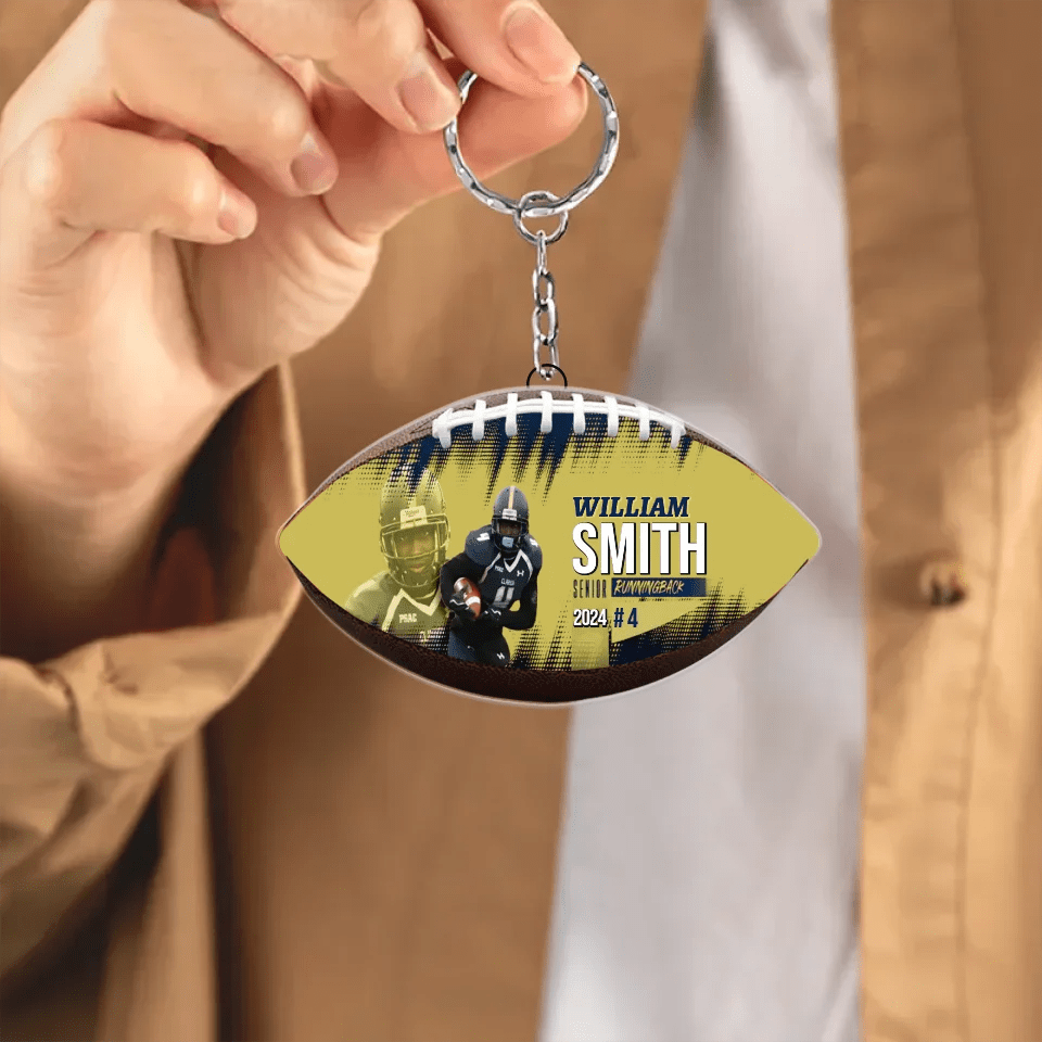 Custom Photo Football - Football Gift Ideas - Personalized Football Keychain 737740 - DiyGiftly