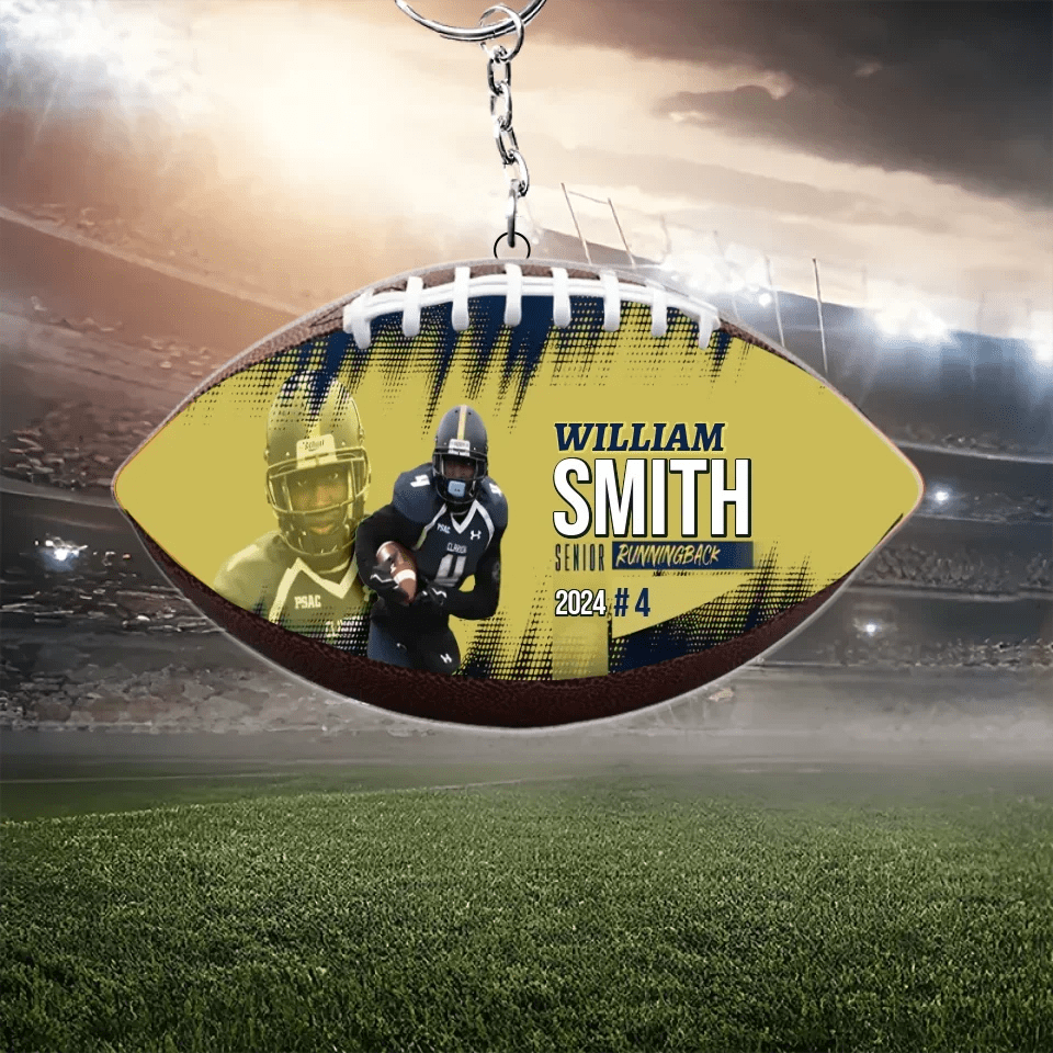 Custom Photo Football - Football Gift Ideas - Personalized Football Keychain 737740 - DiyGiftly