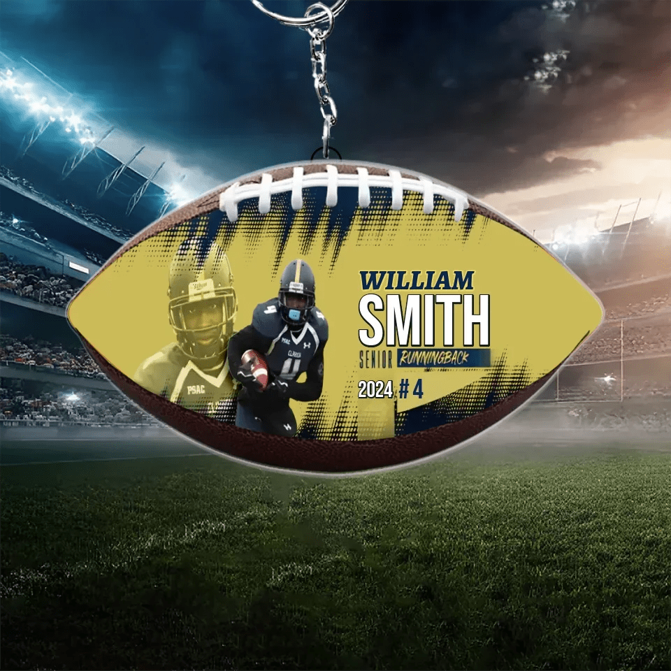 Custom Photo Football - Football Gift Ideas - Personalized Football Keychain 737740 - DiyGiftly