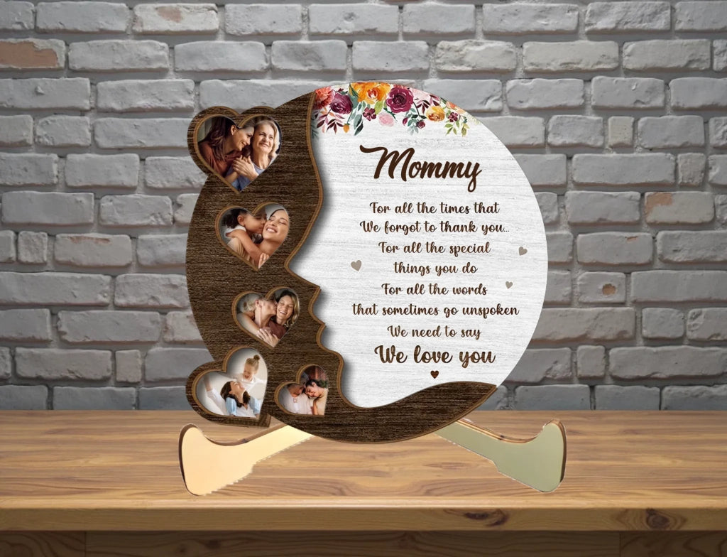 Custom Photo For All The Special Things You Do – Family Personalized 2 - Layered Wooden Plaque with Stand, Thoughtful Housewarming Gift for Mom & Grandma 1122218 - DiyGiftly