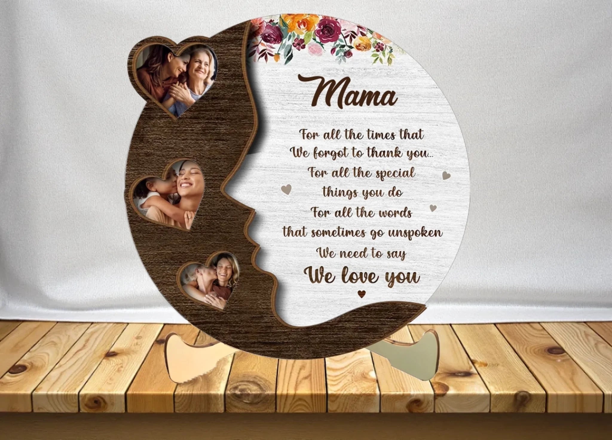 Custom Photo For All The Special Things You Do – Family Personalized 2 - Layered Wooden Plaque with Stand, Thoughtful Housewarming Gift for Mom & Grandma 1122218 - DiyGiftly