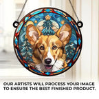 personalized photo suncatcher ornament loss of dog gift window hanging keepsake personalized preview