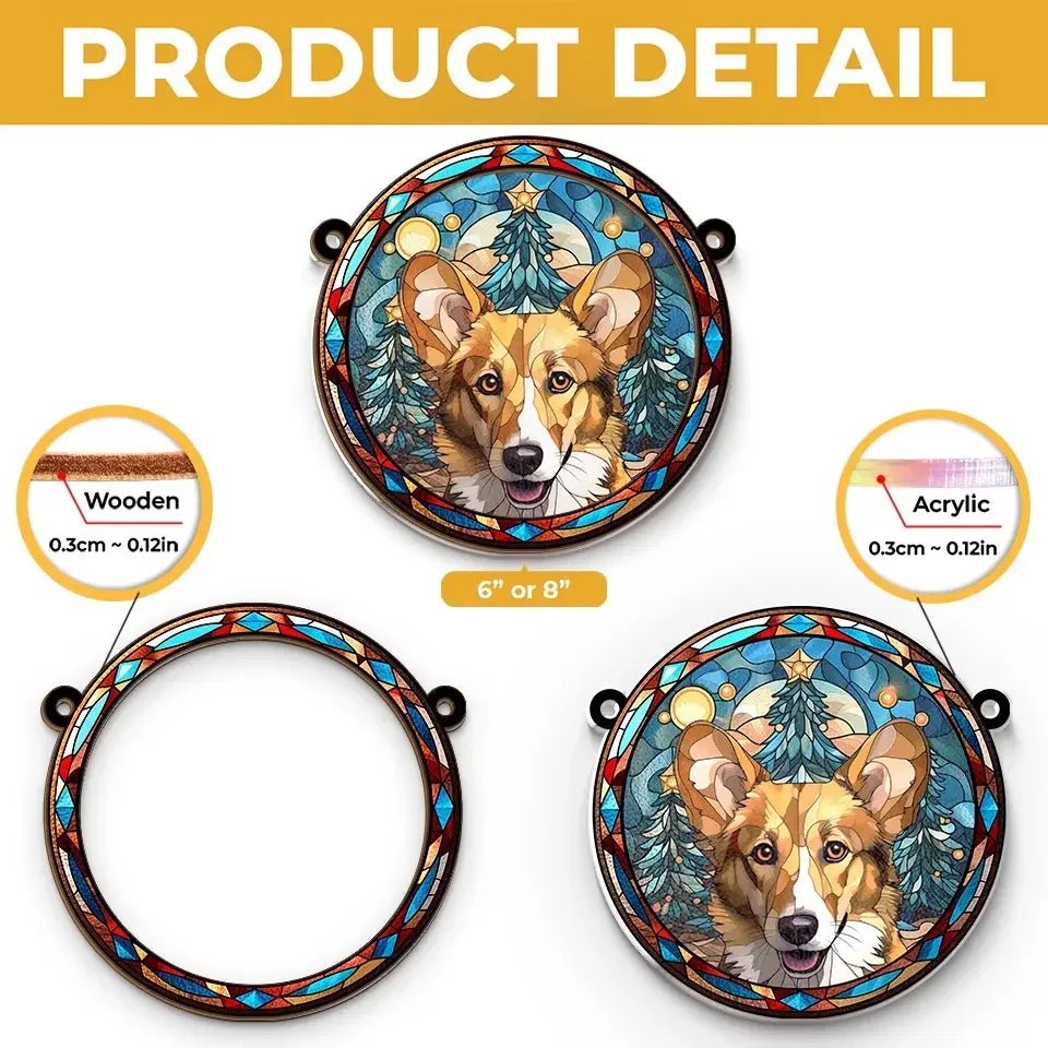 suncatcher ornament personalized photo loss of dog gift window hanging keepsake design preview