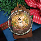 Custom Photo Forever Loved Memorial - Personalized Circle Glass Ornament 688293 - DiyGiftly