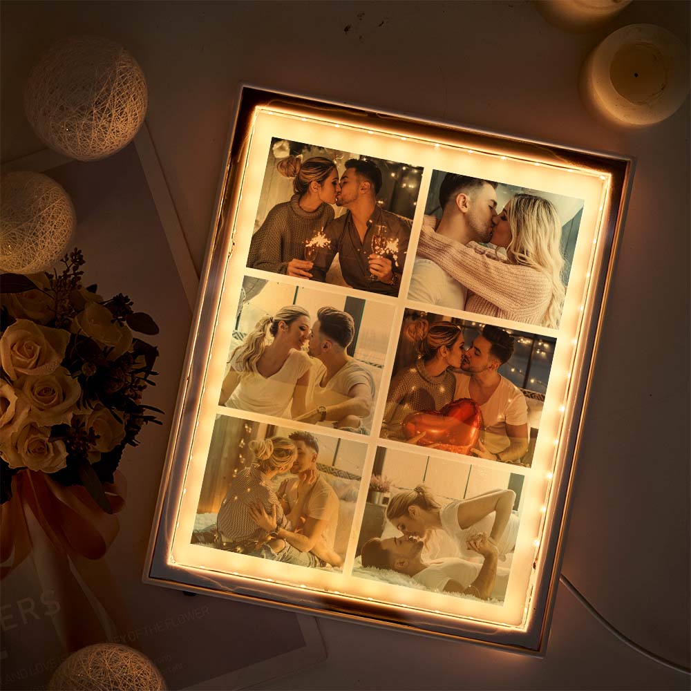 Custom Photo Frame Mirror Night Light – Personalized Birthday, Valentine’s Day, Christmas & Anniversary Gift - DiyGiftly