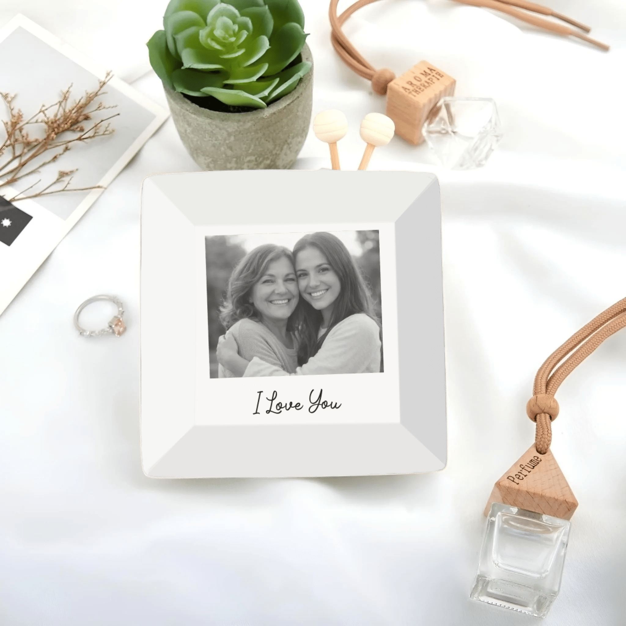 handcrafted photo full print jewelry dish baby shower gender keepsake