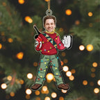 Custom Photo Funny Christmas Custom Face Family, Friends Acrylic Ornament 689245 - DiyGiftly