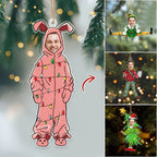 Custom Photo Funny Christmas Custom Face Family, Friends Acrylic Ornament 689245 - DiyGiftly