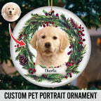 Custom Photo Fur Baby Christmas - Dog & Cat Personalized Custom Ornament - Ceramic Round Shaped - Christmas Gift For Pet Owners, Pet Lovers 671506 - DiyGiftly
